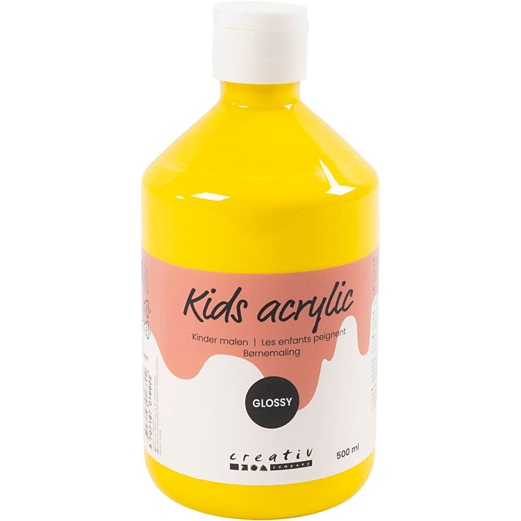 Creativ Company Acrylfarbe glänzend, Primärgelb, 500 ml 1 Flasche