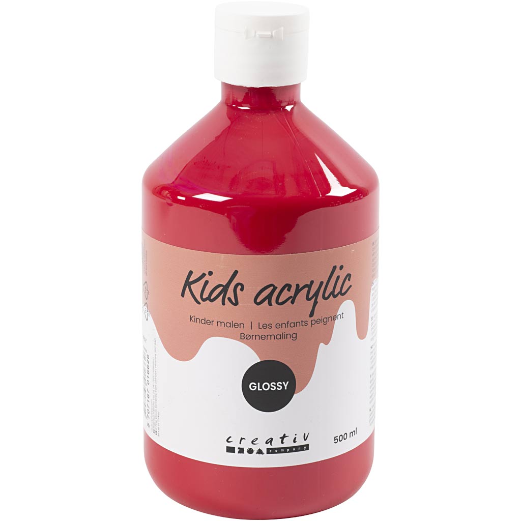Creativ Company Acrylfarbe glänzend, primärrot, 500 ml 1 Flasche