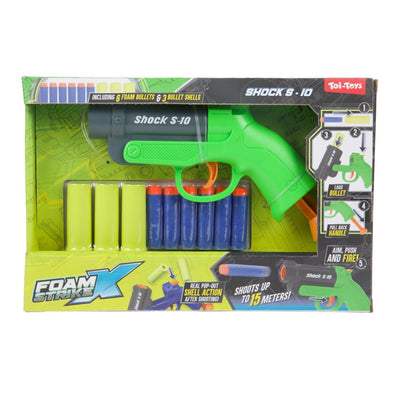 Toi-Toys Foam Strikex Pistolenschuss S-10 inkl. Schaumstoffpfeile