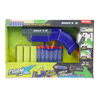 Toi-Toys Foam Strikex Pistolenschuss S-10 inkl. Schaumstoffpfeile