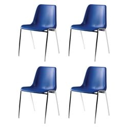 Stapelbarer Eimerstuhl aus PP, leicht, blau