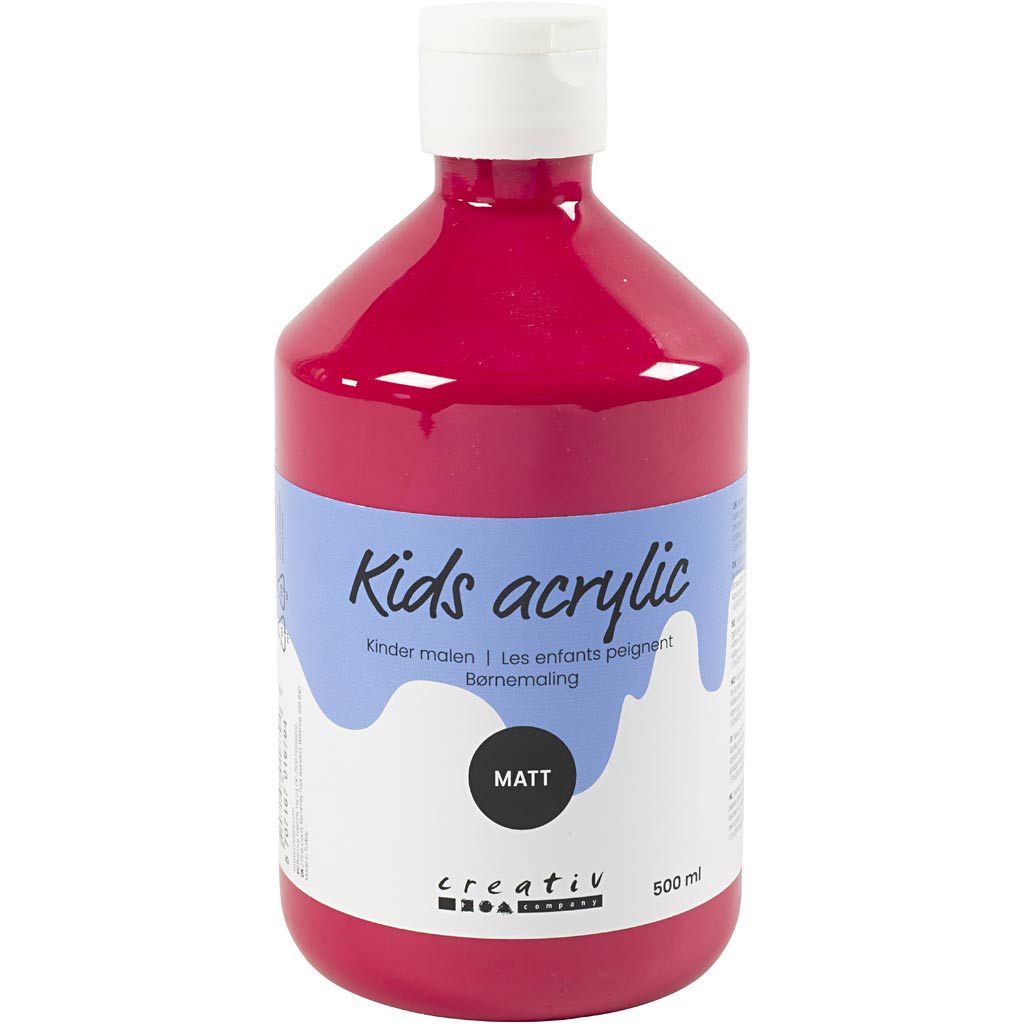Creativ Company Acrylfarbe matt, Primärrot, 500 ml 1 Flasche
