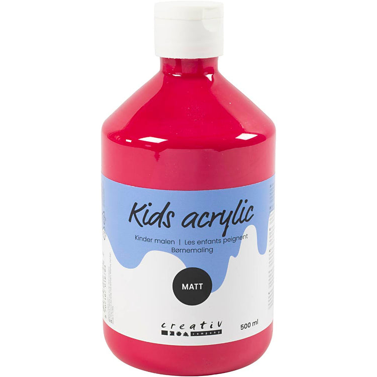 Creativ Company Acrylfarbe matt, Primärrot, 500 ml 1 Flasche