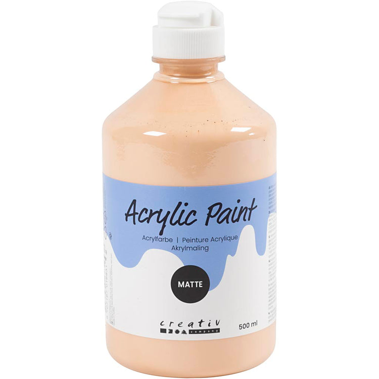 Creativ Company Acrylfarbe matt, hellbeige, 500 ml 1 Flasche