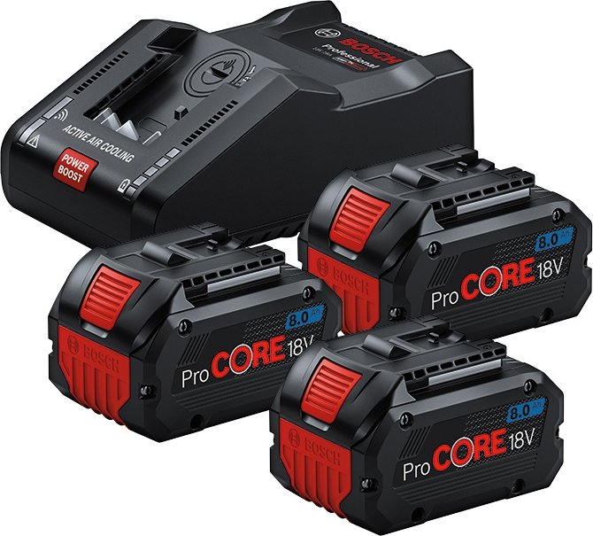 Bosch blau 3 x procore18v 8.0ah + 1 x gal 18v-160 | Batteriesatz - 0615a5004y