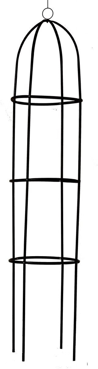 Kinzo Rosenpflanzenstütze rund 185x40cm – Pflanzenklettergerüst für Kletterpflanzen – Rosenpflanzenstütze – Rosensäule schwarz