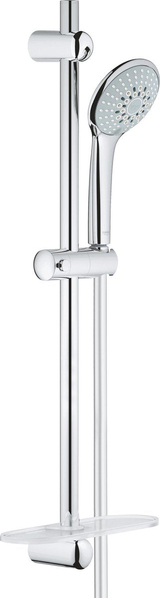 Grohe Euphoria 110 Champagner Duschset mit Brausestange (600 mm) – ø 11 cm – 3 Strahlarten – Chrom