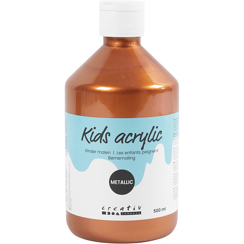 A-Color Acrylfarbe Metallic, Metallic, Metallic-Kupfer, 500 ml 1 Flasche