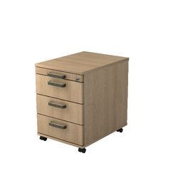 Bach mobiler Schubladenschrank Hammerer AC30 SG Melamin 428x800x512mm 4 Schubladen Eiche