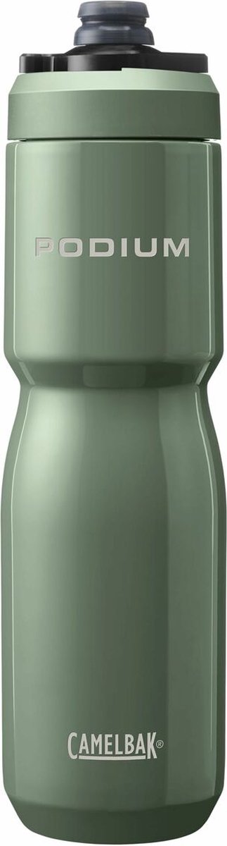 Sans-Marque-Wasserflasche ohne Markenzeichen, Camelbak C2965 301065, Uni-Grün, einfarbig, Edelstahl