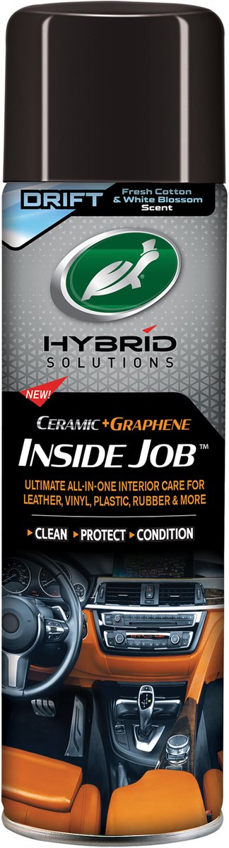 Turtle Wax Hybrid Solutions Inside Job Drift – ultimative All-in-One-Innenraumpflege – für Leder, Vinyl, Kunststoff, Gummi mehr – 500 ml