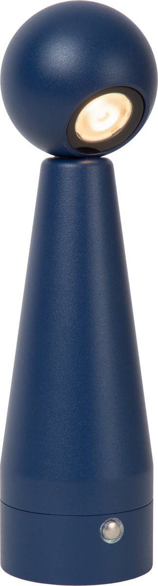 Lucide ipsos – wiederaufladbare Tischleuchte – wiederaufladbarer Akku – LED dimmbar – 1 x 3 W, 2700 K – blau