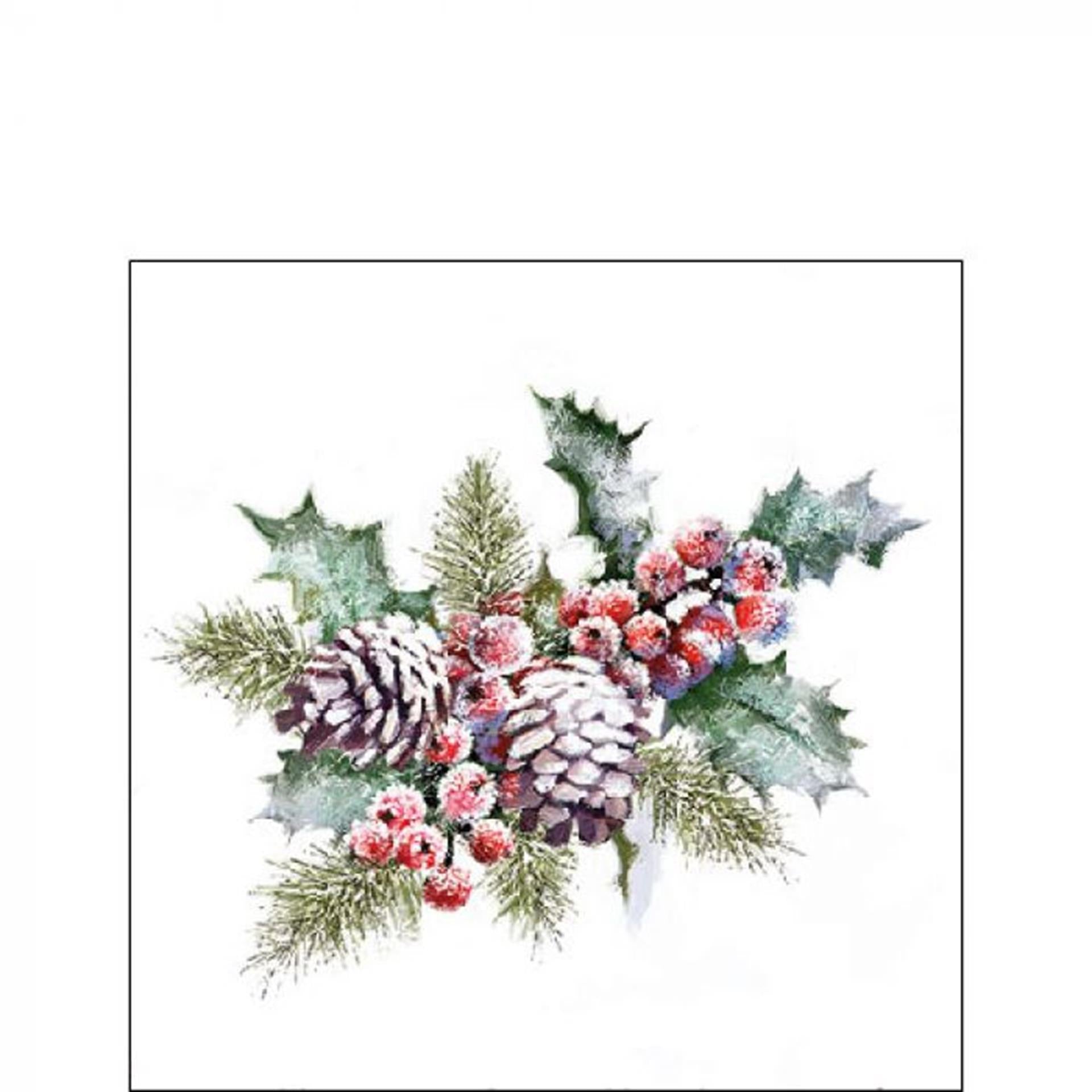 Ambiente Serviette Stechpalme und Beeren 33cm