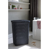 Curver Curver Style Wicker Look Waschkorb 60l Anthrazit - afbeelding 3