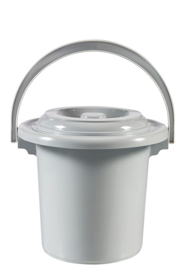 Hurver Toiletteneimer 5l hellgrau