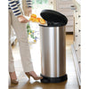 CHREVER CHRAVER Decobin Pedal Bin Ovaal 40L Silber Schwarz