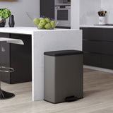 Curver Curver Pedal Bin Deco Duo 26+26 l Kühlung grau - afbeelding 1