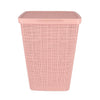 Curver Curver Waschkorb mit Deckel Jute Look 58L Pink