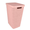 Curver Curver Waschkorb mit Deckel Jute Look 58L Pink