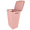 Curver Curver Waschkorb mit Deckel Jute Look 58L Pink