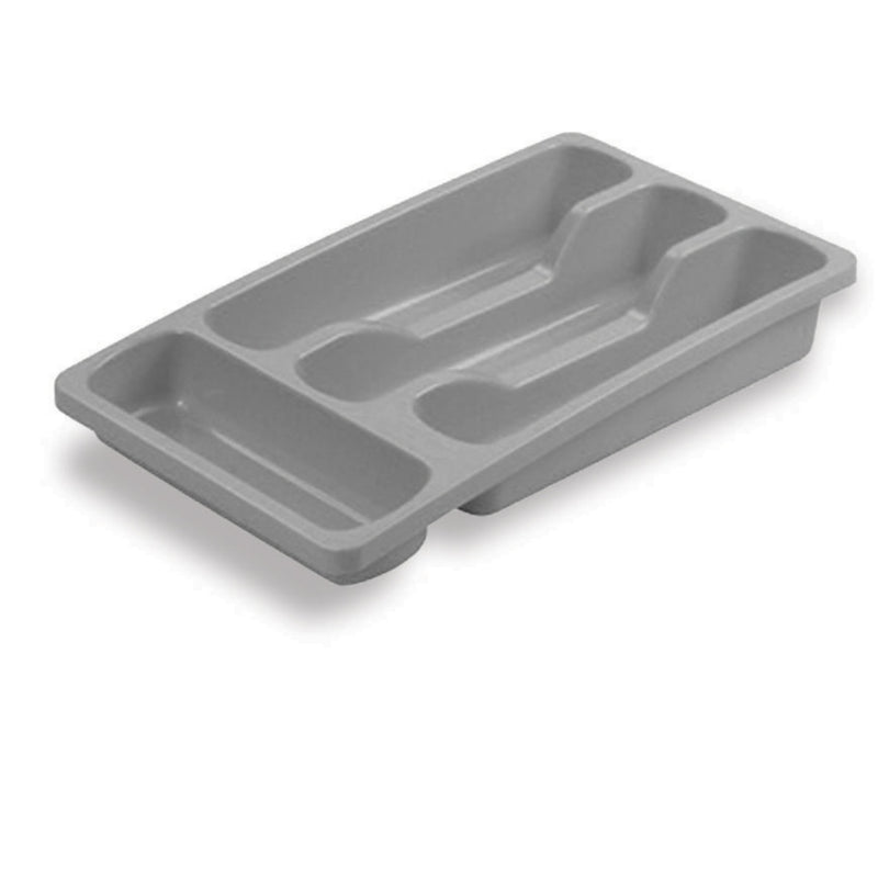 Hurver Besteck Box 4 Fächer grau
