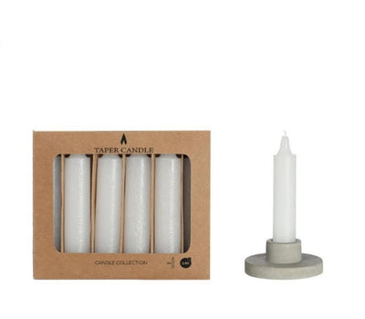 Ideen 4 Jahreszeiten Spitzkerze weiß 6er Set ø2,15cmx11cm