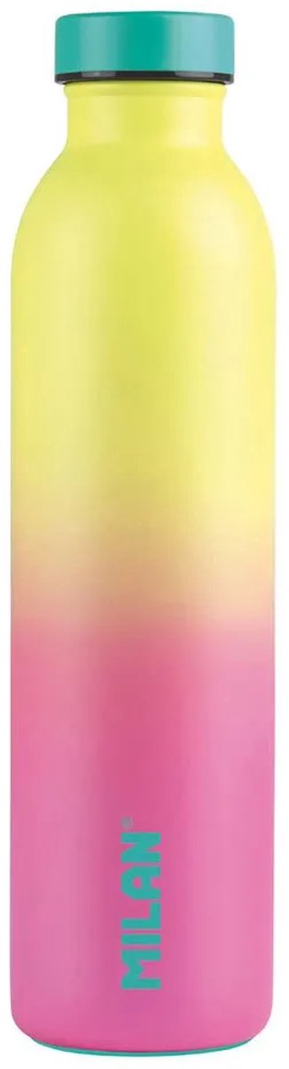 Milan Thermoskanne rosa Edelstahl gelb (591 ml)