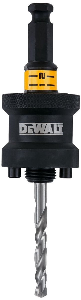 Dewalt dt20625-qz Schnellverbindungsadapter | 1 2'' | für 32-210 mm Lochsägen | mit Multimaterial-Zentrierbohrer – dt20625-qz