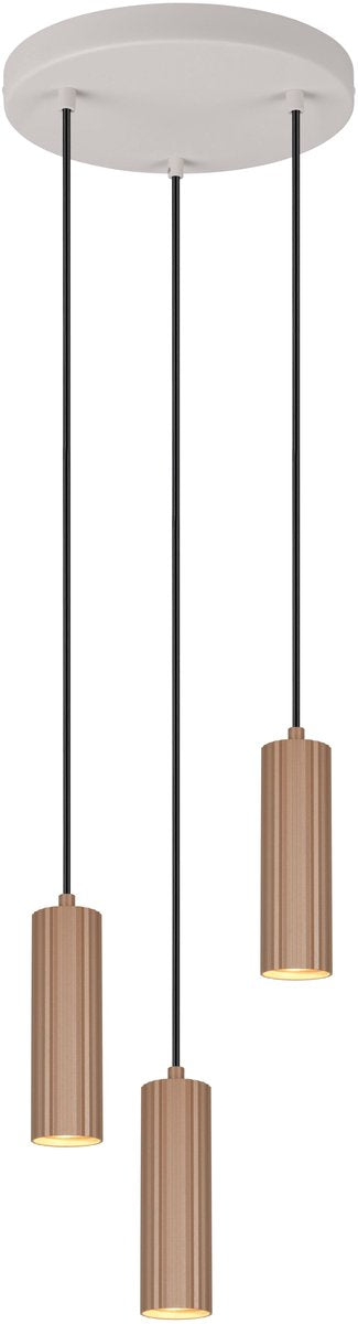 Trio Soka - Hängelampe - Mokka - exkl. 3x GU10 5 W - Deckenmontage - höhenverstellbar
