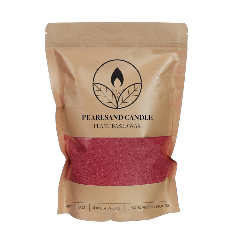 Ideen 4 Jahreszeiten Kerze Sand PerlenSand Kerze 400gr rot