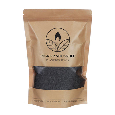 Ideen 4 Jahreszeiten Kerze Sand PerlenSand Kerze 400gr schwarz
