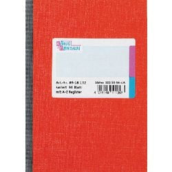Notizbuch König Ebhardt A6 roter Index kariert