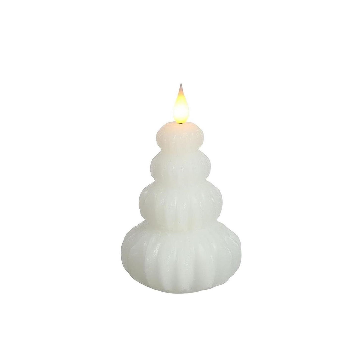 Ideen 4 Jahreszeiten LED Kerzenwachsbaum weiß ø6,9xh12cm