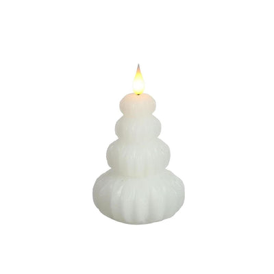 Ideen 4 Jahreszeiten LED Kerzenwachsbaum weiß ø6,9xh12cm