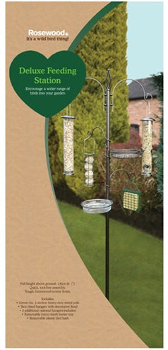 Rosenholz -Fütterungsstation Vogel Deluxe