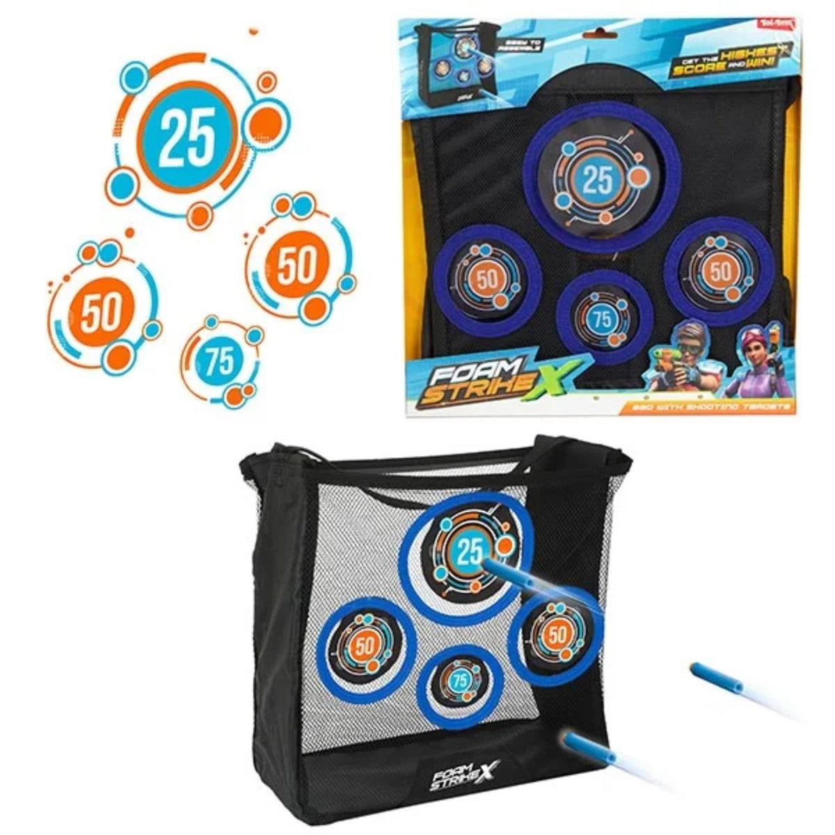 Toi-toys Toi-Spielzeugtasche mit faltbaren Schießzielen