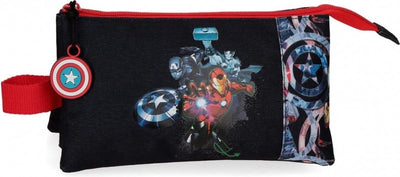 Jim Jam Federmäppchen Avengers Marvel Federmäppchen 3 Fächer 2 Reißverschlüsse