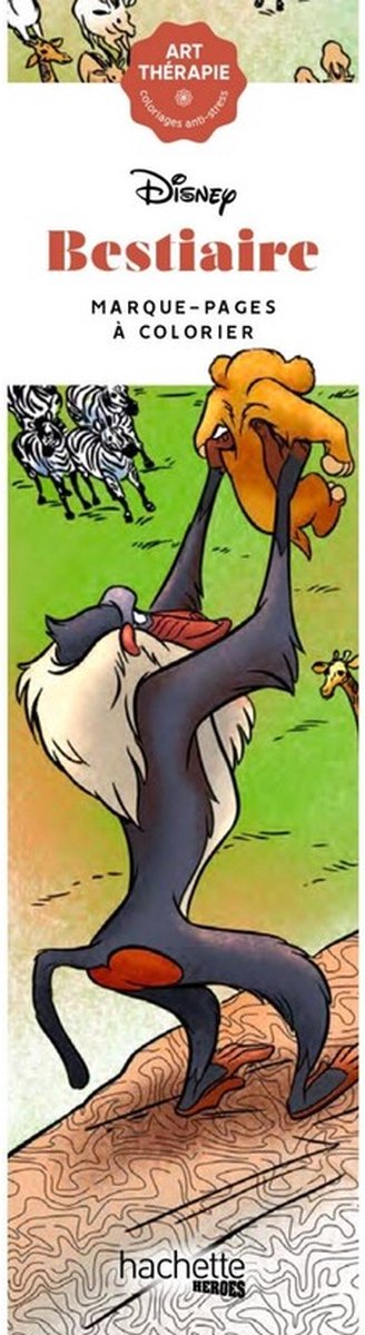 Hachette-Helden-Disney-Lesezeichen zum Ausmalen: Disney Bestiaire – Markenseiten zum Ausmalen –