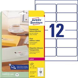 Adressetiketten Avery Zweckform Quickpeel transparent 300 Stück