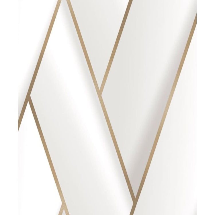 Niederländische Wandverkleidung Niederländische Wandverkauftapeten Geometrische Weiß und Goldfarbe