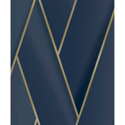 Niederländische Wandverkleidung niederländische Wandverkaufswallpaper Geometrisch blau und goldfarben - afbeelding 2