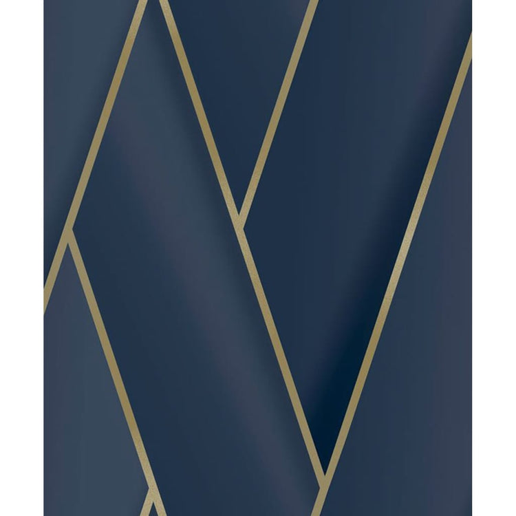 Niederländische Wandverkleidung niederländische Wandverkaufswallpaper Geometrisch blau und goldfarben