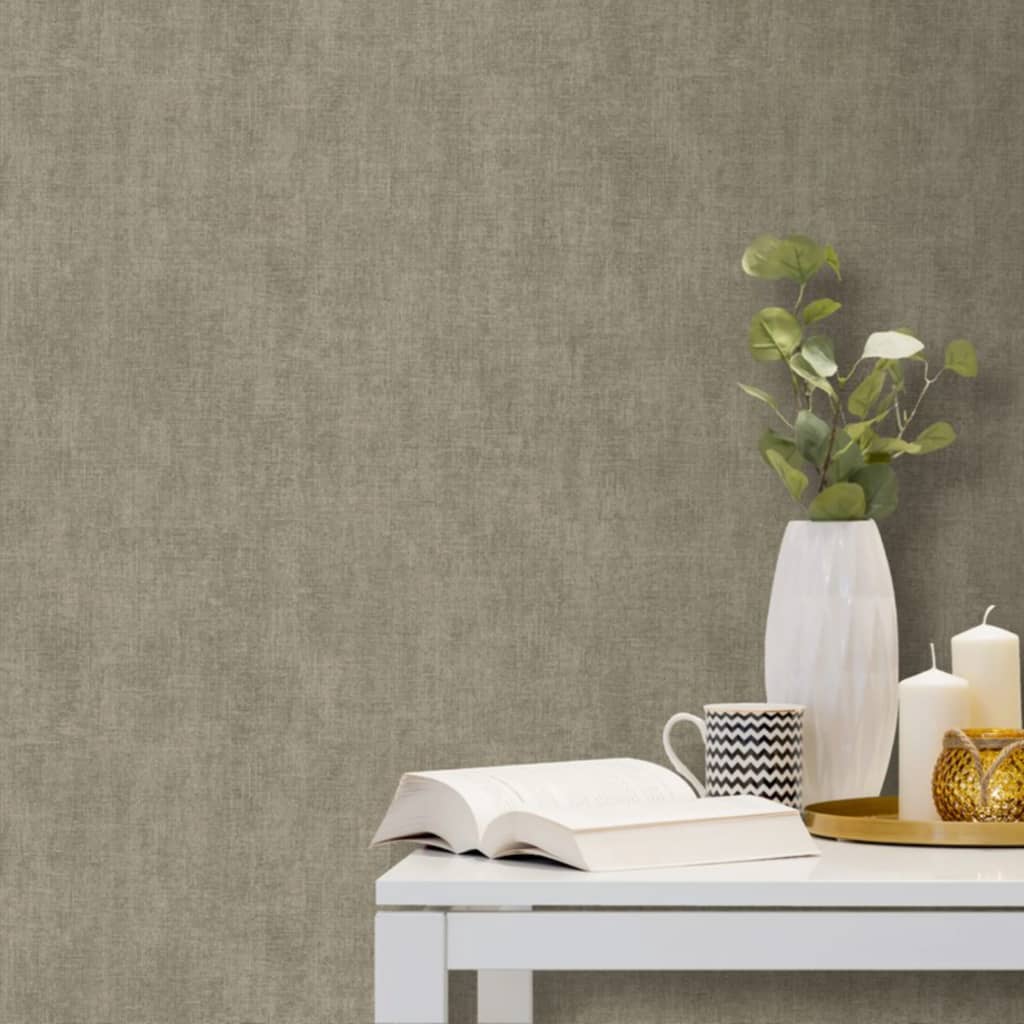 Niederländische Wandverkleidung Niederländische Wandverkauftape Tapete Plain Gray-Bruin