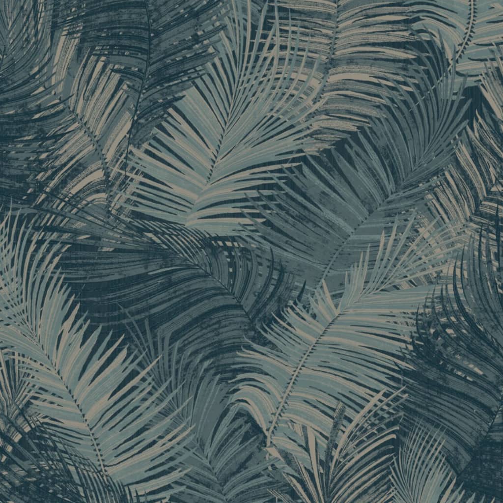 Niederländische Wandverkleidung Niederländische Wandverkauftapapel Palm Benzin Blauw