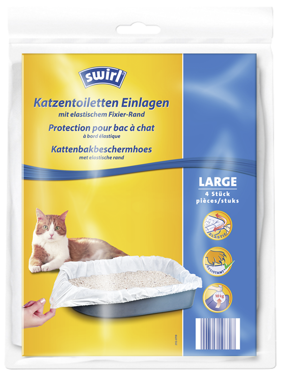 Strudel? 1070730 - Swirl Katzentoilette-Abdeckung L Katzentoilette-Abdeckung Größe L | 8 Stück