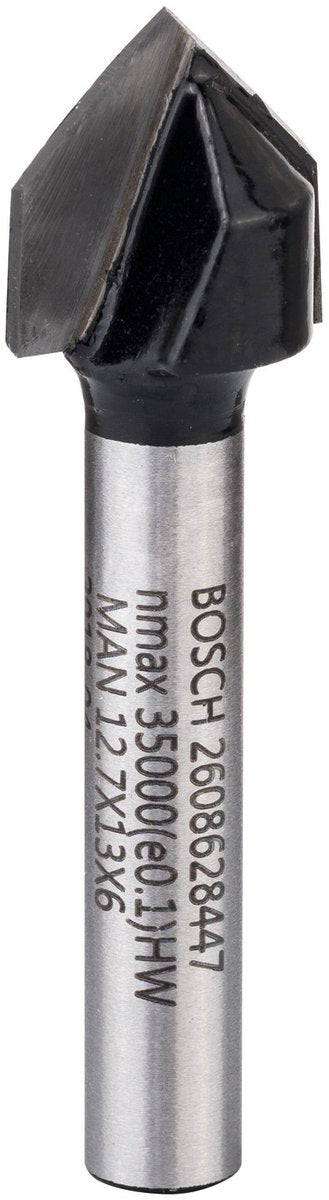 Bosch V-Schaftfräser dub.sn.,hm,12,7mm,90°,6mm