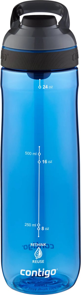 Contigo Cortland Wasserflasche mit automatischer Versiegelung | große BPA-freie Trinkflasche mit 720 ml | Sportflasche | auslaufsichere Trinkflasche | ideal für die Schule, das Fitnessstudio, Radfahren, Laufen, Walken | Monaco