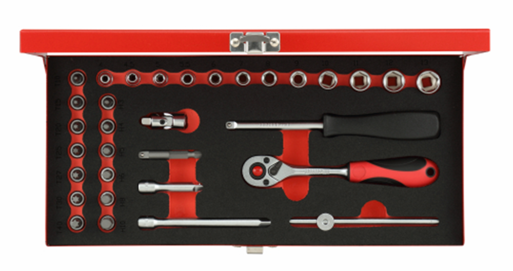 Gedore Red DOPS Set Tx 1 4 Zoll SW 413 mm Silber 32-Stück