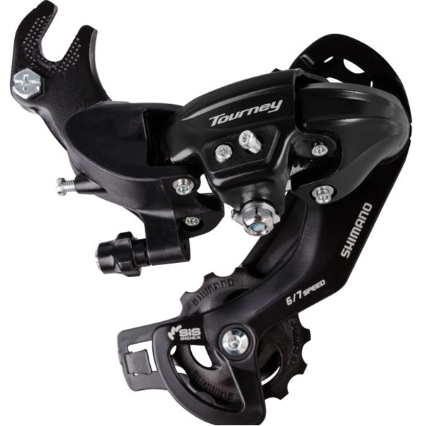 Shimano Schaltwerk 6 7-Gang Tourney TY300 mit Haken (B-Typ) – schwarz (Werkstattverpackung)