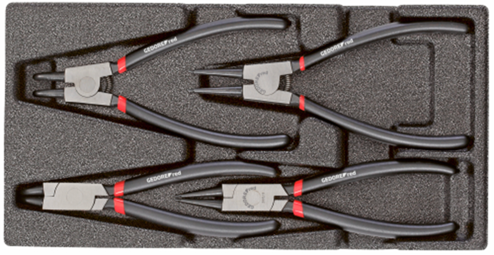 Gedore Red Borgvertangenet Punt Form Black 4-Piece